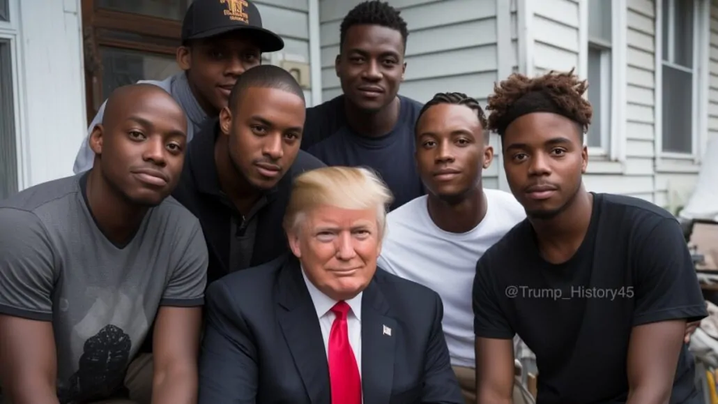 In USA stanno apparendo foto false di Donald Trump con elettori afroamericani