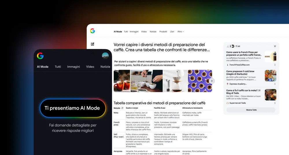 AI Mode arriva in Italia: Google continua a reinventare di ricerche online
