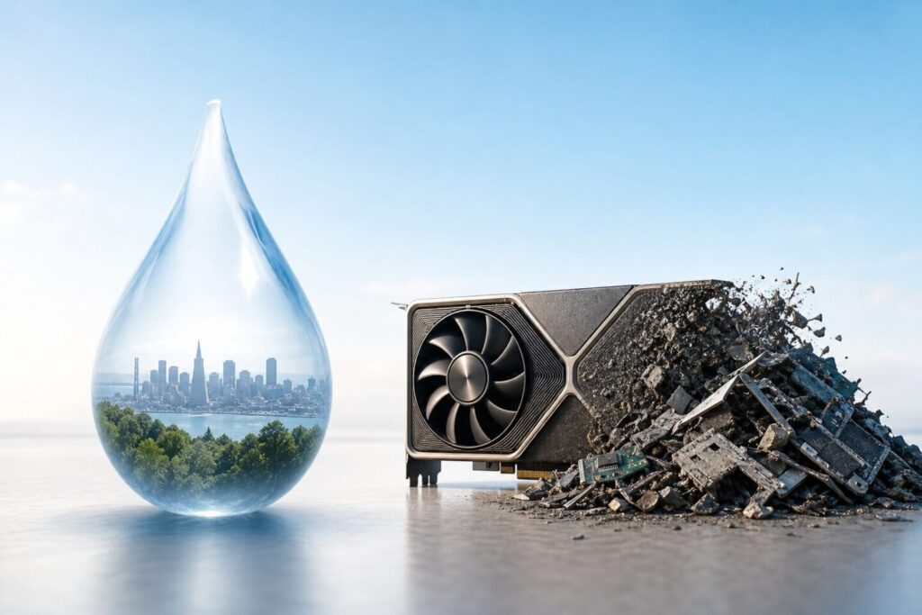 Il costo nascosto dell’AI: GPU, acqua ed e-waste dietro ogni prompt