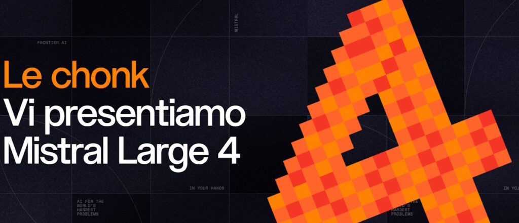 Mistral presenta il nuovo modello Large 4: secondo l’azienda nelle prestazioni supera i modelli cinesi
