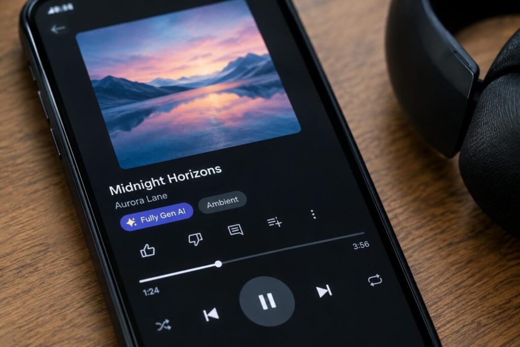 YouTube Music etichetta le canzoni AI con tre nuovi badge dal 14 ottobre