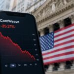 CoreWeave perde il 25% in una settimana e trascina i titoli AI a Wall Street