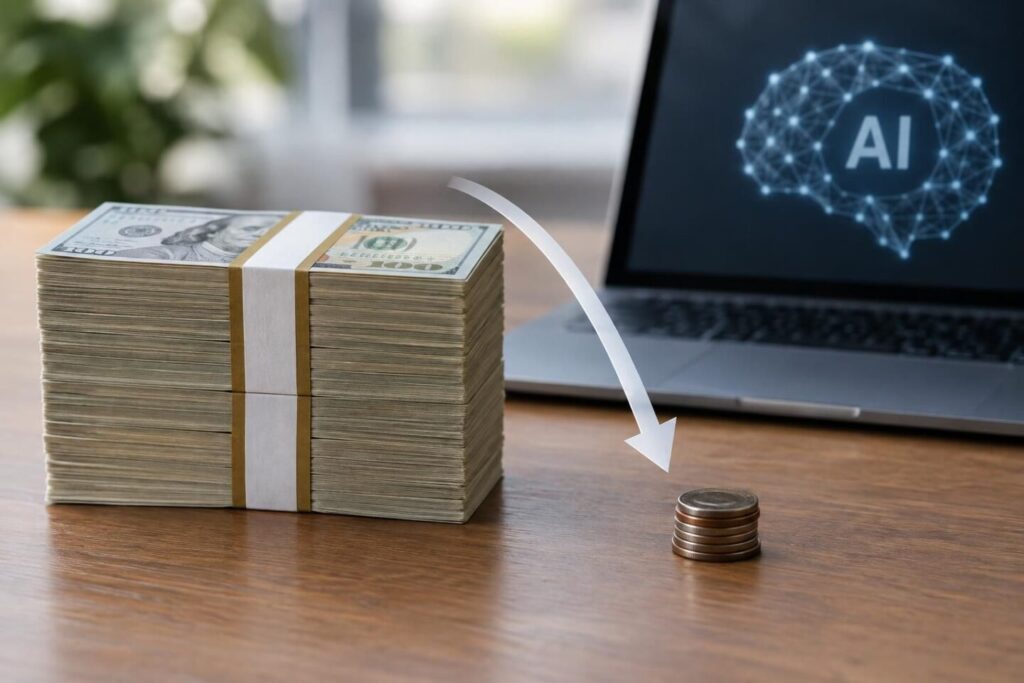 Costi di inferenza AI crollati di 1.000 volte in tre anni: cosa cambia per le aziende